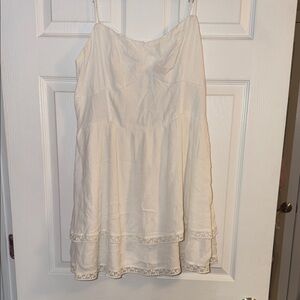 Elegant White Spaghetti Strap Dress